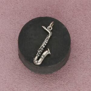 james avery sterling silver retired saxophone charm pendant